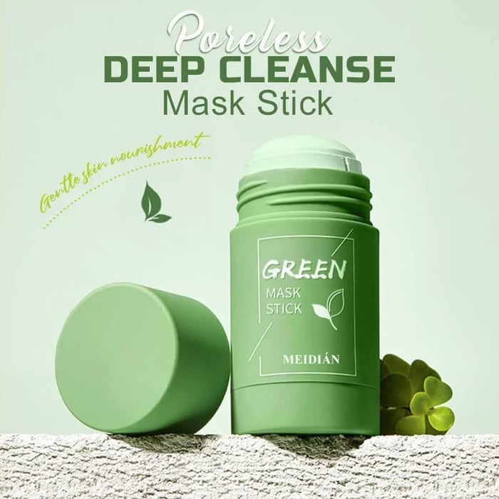 GREEN TEA CLAY STICK FACE MASK FOR ACNE, BLACK HEADS & CLEANING PORES